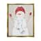 Stupell Industries Seasonal Snowman Smiling Red Hat Framed Floater Canvas Wall Art